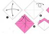 Как сделать гвоздику из бумаги своими руками Оригами гвоздики из бумаги по шаговой инструкции
